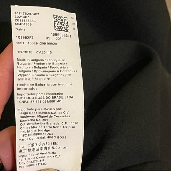 BOSS by Hugo Boss Daina short sleeve sheath dress - black/white - Picture 9 of 12